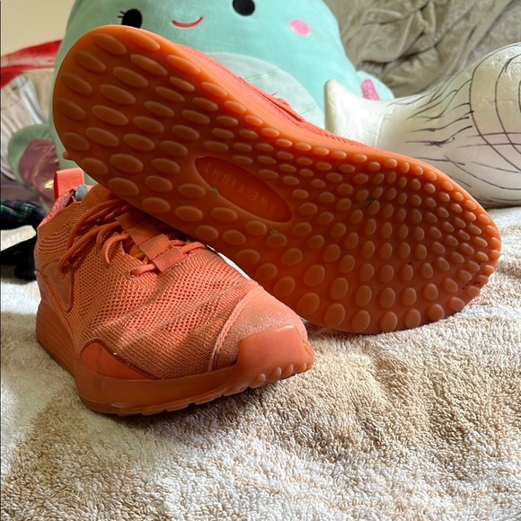 LANEIGE Orange High-Top Sneakers with Textured Design - Picture 2 of 9